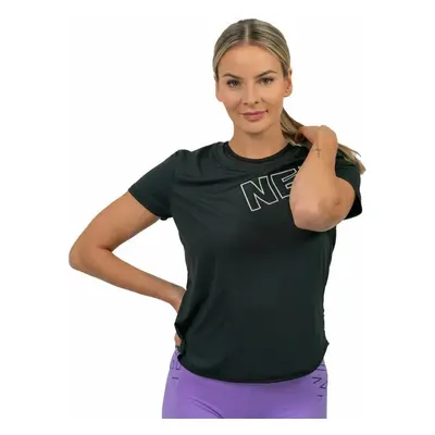 Nebbia FIT Activewear Functional T-shirt with Short Sleeves Black Fitness póló