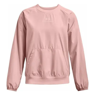 Under Armour UA Rush Woven Crew Retro Pink/White Fitness pulóverek