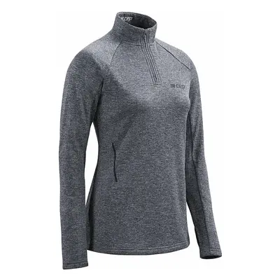 CEP W0A39 Winter Run Shirt Women Black Melange Futópulóverek