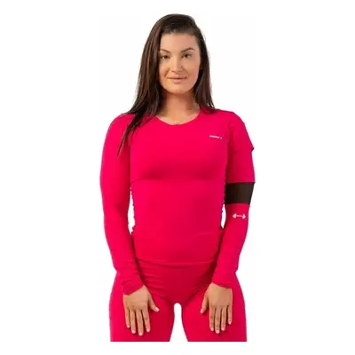 Nebbia Long Sleeve Smart Pocket Sporty Top Pink Fitness póló