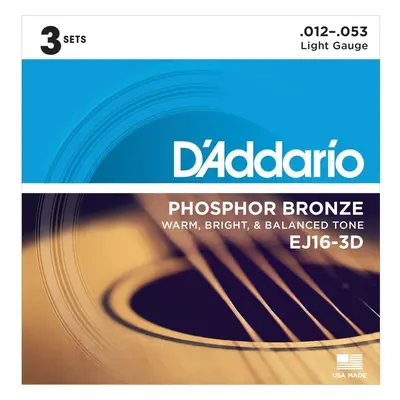 D'Addario EJ16-3D Akusztikus gitárhúrok