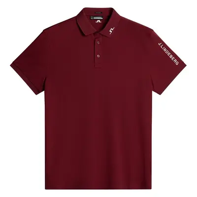 J.Lindeberg Tour Tech Regular Fit Cabernet Rövid ujjú póló