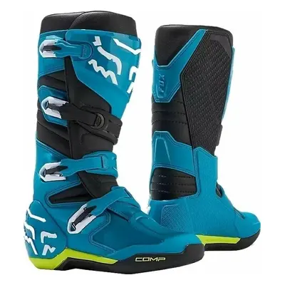 FOX Comp Boots Blue/Yellow Motoros csizmák