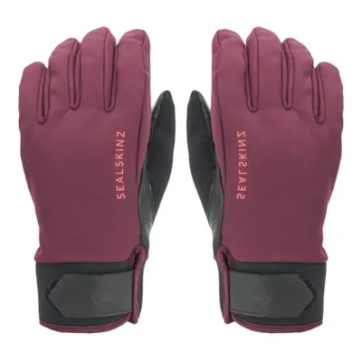 Sealskinz Waterproof All Weather Insulated Glove Red/Black Kesztyű kerékpározáshoz