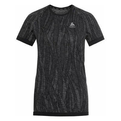 Odlo The Blackcomb Light Base Layer Women's Black/Space Dye Rövidujjú futópólók