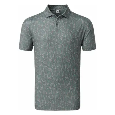 Footjoy Glass Print Mens Lava Rövid ujjú póló