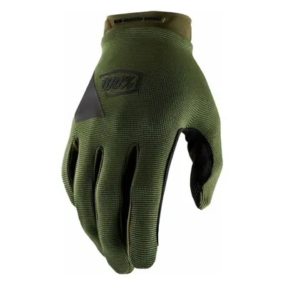 100% Ridecamp Gloves Army Green/Black Kesztyű kerékpározáshoz