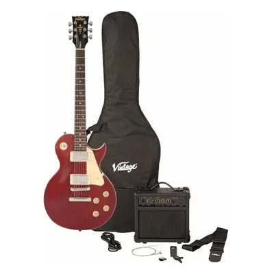 Vintage V10 Coaster Pack Wine Red Elektromos gitár