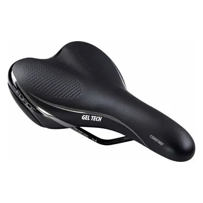 Force Comfort Gel Tech Saddle Black mm Rozsdamentes acél Ülés