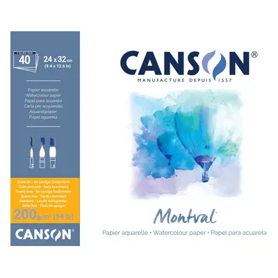 Canson Pad Montval Cold Pressed g Natural White Vázlattömb