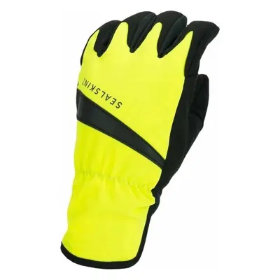 Sealskinz Waterproof All Weather Cycle Glove Neon Yellow/Black Kesztyű kerékpározáshoz