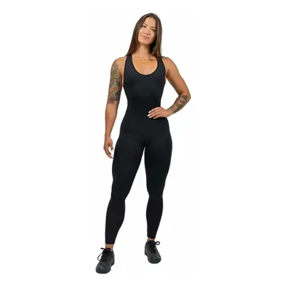 Nebbia One-Piece Workout Jumpsuit Gym Rat Black Fitness nadrág