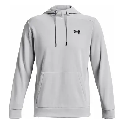 Under Armour Men's Armour Fleece Hoodie Halo Gray/Black Fitness pulóverek