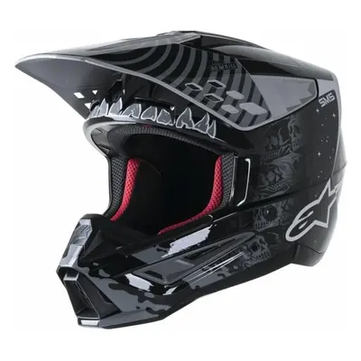 Alpinestars S-M5 Solar Flare Helmet Black/Gray/Gold Glossy Bukósisak