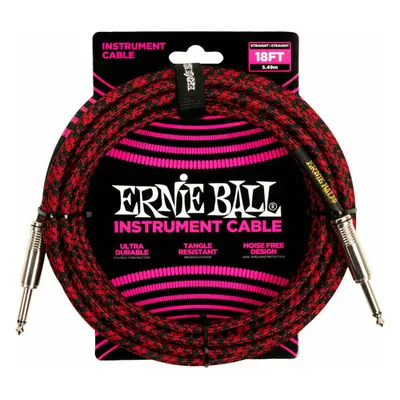 Ernie Ball Braided Straight Straight Inst Cable 5,5 m Egyenes - Egyenes Hangszórókábel