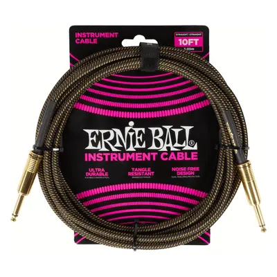 Ernie Ball Braided Instrument Cable Straight/Straight m Egyenes - Egyenes Hangszórókábel