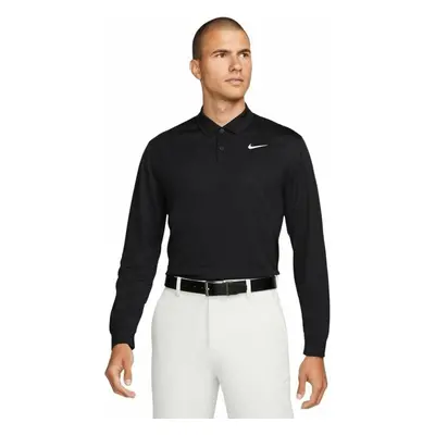 Nike Dri-Fit Victory Solid Mens Long Sleeve Black/White Rövid ujjú póló