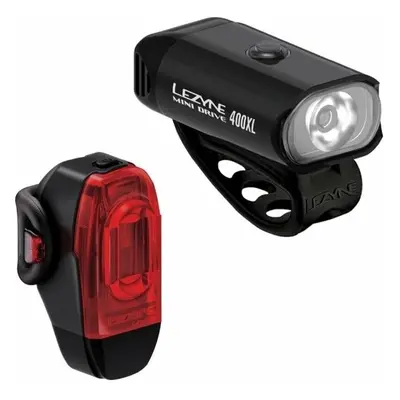 Lezyne Mini Drive 400XL/KTV Drive+ Pair Black/Black Front lm / Rear lm Lámpa szett