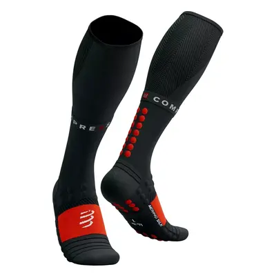 Compressport Full Winter Run Black/High Risk Red T3 Futózoknik