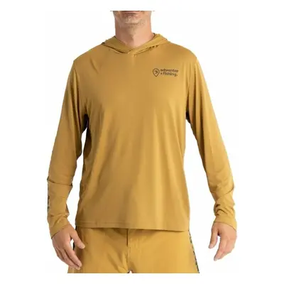 Adventer & fishing Horgászpulóver Functional Hooded UV T-shirt Sand