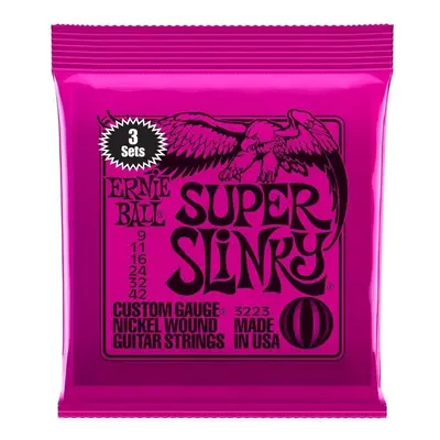 Ernie Ball Super Slinky 3-Pack Elektromos gitárhúrok