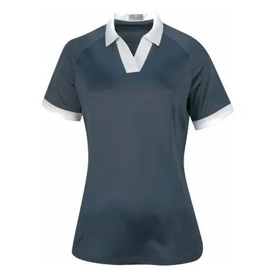 Callaway Womens Short Sleeve V-Placket Colourblock Odyssey Grey Rövid ujjú póló