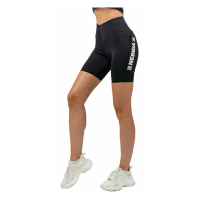 Nebbia High Waisted Biker Shorts Iconic Black Fitness nadrág