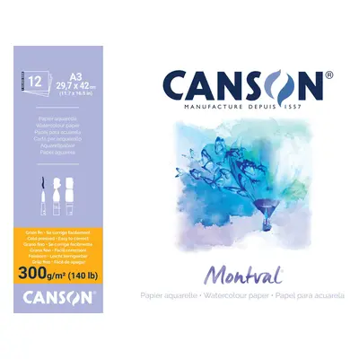 Canson Pad Montval Cold Pressed g Natural White Vázlattömb