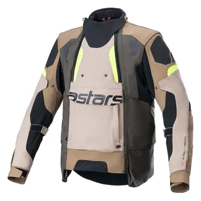 Alpinestars Halo Drystar Jacket Dark Khaki/Sand Yellow Fluo Textildzseki