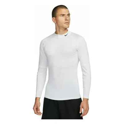 Nike Dri-Fit Fitness Mock-Neck Long-Sleeve Top White/Black Termoruha