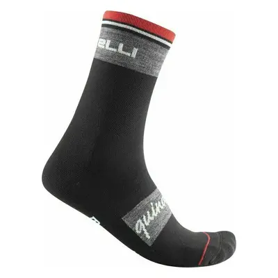 Castelli Quindici Soft Merino Sock Black 2XL Kerékpáros zoknik