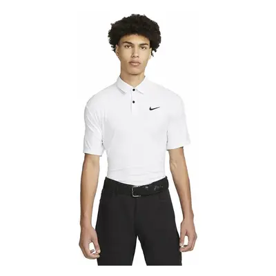 Nike Dri-Fit Tour Mens Solid Golf White/Black Rövid ujjú póló