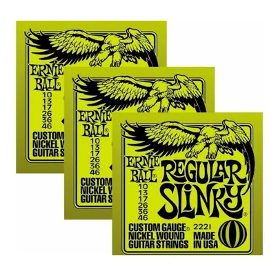 Ernie Ball Regular Slinky 3-Pack Elektromos gitárhúrok