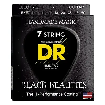 DR Strings Black Beauties BKE7-11 Elektromos gitárhúrok