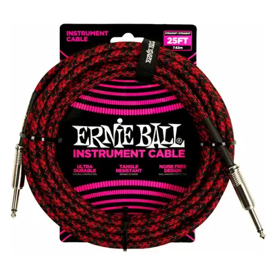 Ernie Ball Braided Straight Straight Inst Cable 7,5 m Egyenes - Egyenes Hangszórókábel