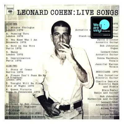 Leonard Cohen - Leonard Cohen: Live Songs (LP)