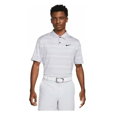 Nike Dri-Fit Tour Mens Striped Golf Oxygen Purple/Football Grey/Black Rövid ujjú póló