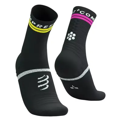 Compressport Pro Marathon V2.0 Black/Safety Yellow/Neon Pink T4 Futózoknik