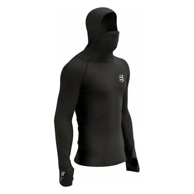 Compressport 3D Thermo UltraLight Racing Hoodie Black Hosszúujjú futópólók