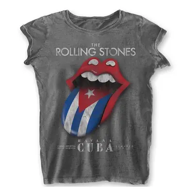 The Rolling Stones Ing Fashion Tee Havana Cuba Charcoal Grey