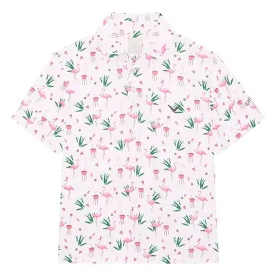 Callaway Boys All Over Flamingo Printed Bright White Rövid ujjú póló