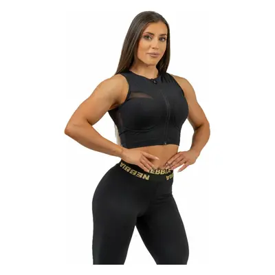 Nebbia Compression Push-Up Top INTENSE Mesh Black Fitness póló