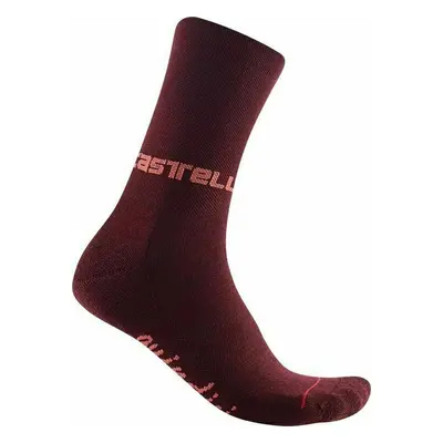 Castelli Quindici Soft Merino W Sock Bordeaux S/M Kerékpáros zoknik