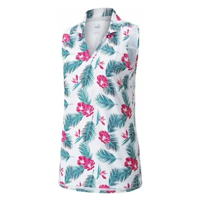 Puma Cloudspun Paradise Sleeveless Bright White/Festival Fuchsia Rövid ujjú póló