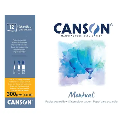 Canson Pad Montval Cold Pressed g Natural White Vázlattömb