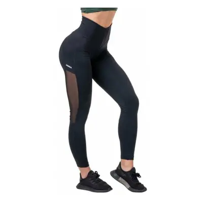 Nebbia High-Waist Mesh Black Fitness nadrág