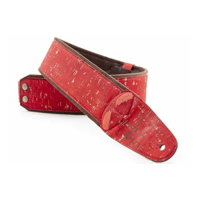 RightOnStraps Cork Textil gitár heveder Red