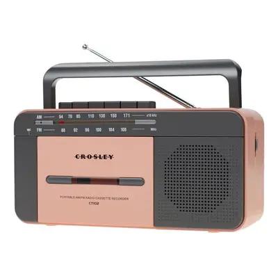 Crosley Cassette Player Rose Gold Retro rádió