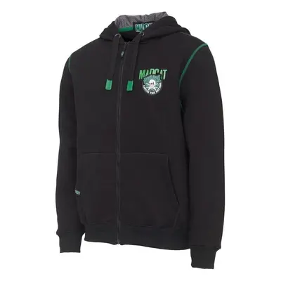 MADCAT Horgászpulóver Badge Logo Zip Hoodie Black Caviar