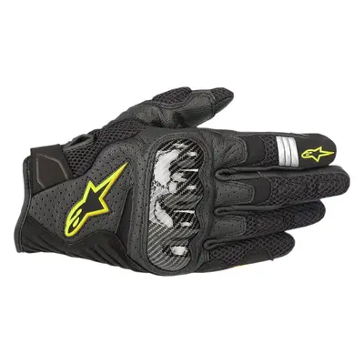 Alpinestars SMX-1 Air V2 Gloves Black/Yellow Fluo Motoros kesztyűk